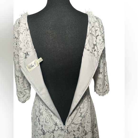 Eliza J Grey Lace fit and flare dress size 4 - Picture 4 of 4